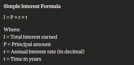 Simple Interest Formula