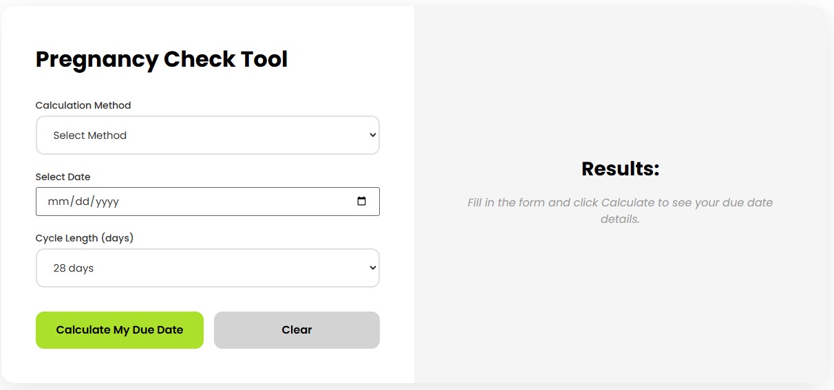 Pregnancy-check-calculator
