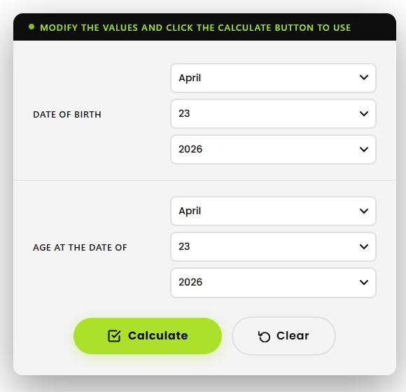 age calculator