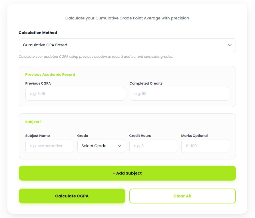 Cumulative GPA Calculator