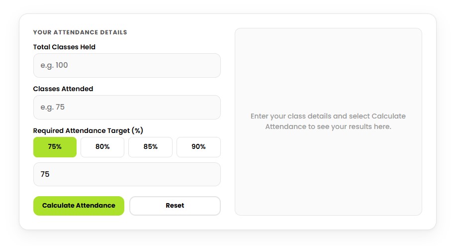 attendance calculator